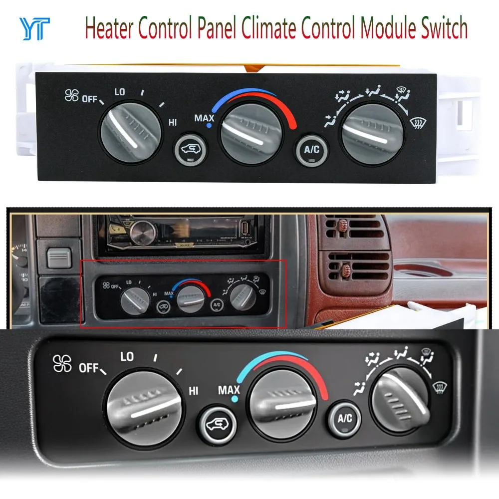 

A/C Air Condition Module Heater Climate Control Pannel for Chevrolet Tahoe C1500 GMC C3500HD K1500 K2500 Yukon 599-007 7pins