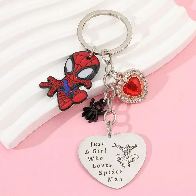 

Marvel cartoon anime Spider-Man universe peripheral alloy doll keychain bag creative trend cool decoration gift wholesale