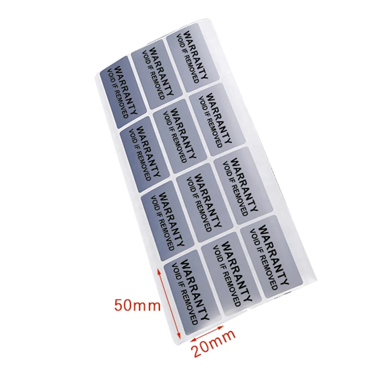 Etiquetas autoadhesivas a prueba de manipulaciones, pegatinas de sellado, etiquetas vacías, antienmascaramiento, 100