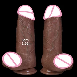 6CM Big Penis Realistic Dildos Lifelike Glans Huge Dick Suction Cup Sexual Machine For Woman Masturbator Adult Anal Sex Toys 18+