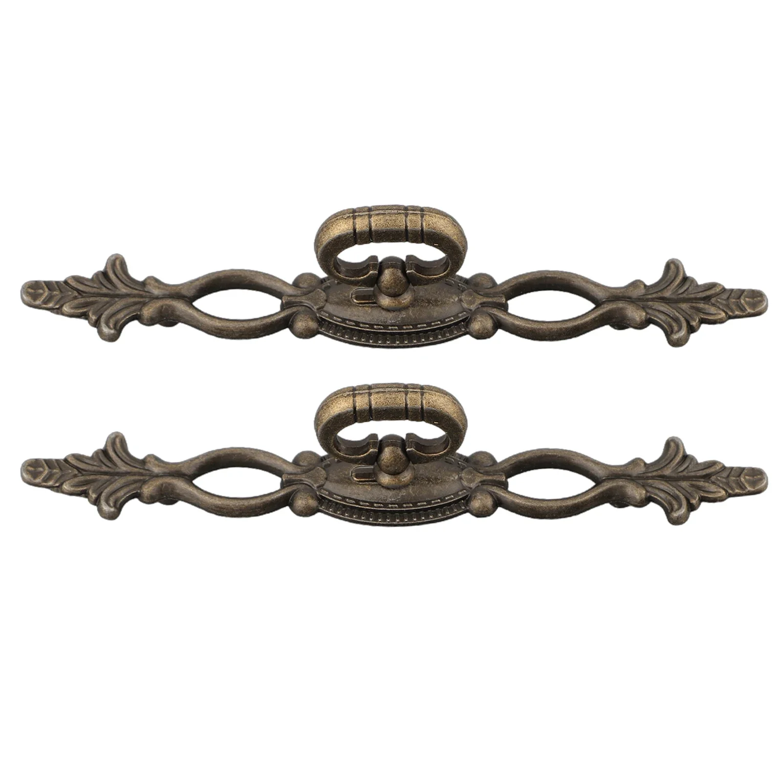Doorknob Door Handle Included Screws European Retro Long-lasting Retro Design Split Drawer Handle 2PCS Alloy Bronze New