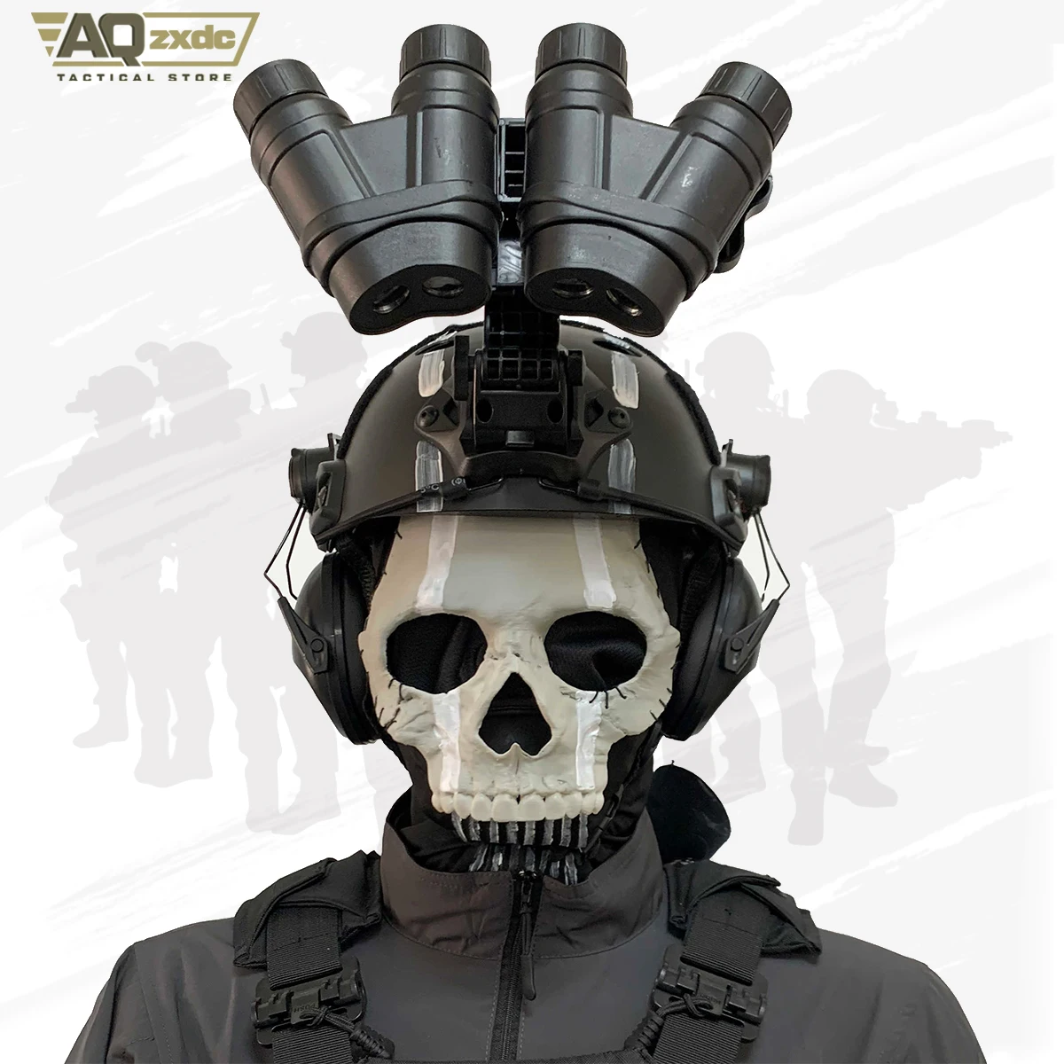 Casco airsoft Call of Duty Ghost con NVG y máscara facial completa - imagen 2