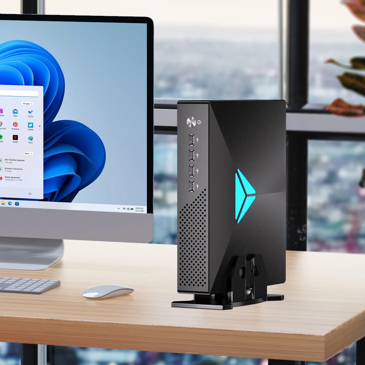 MSECORE MV200 Intel Core i9-10900F GTX1650 4GB Dedicated Card Game Mini PC Windows 11 Desktop Computer NVME SSD 2*DDR4 4K wifi6