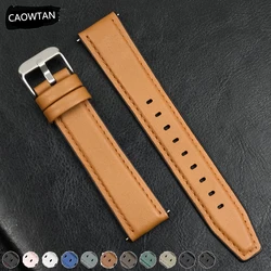 20mm 22mm Leather+Silicone Strap for Samsung Galaxy Watch 6 Classic 5 4 40mm 44mm Gear S3 Band For Huawei GT4 Ultimate Bracelet
