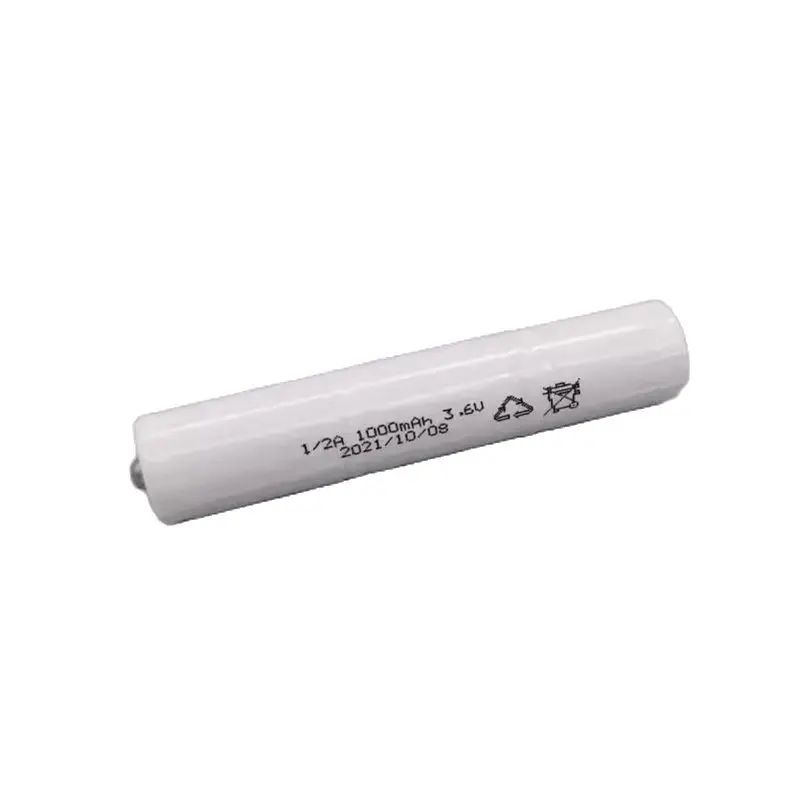 Lanterna de luz forte 2 tamanhos 95-154-1-23 1/2A 1000mAh 3.6V Bateria de lítio recarregável