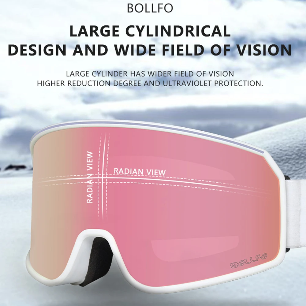 Double layer Ski Goggles for Men Women Double Layer Anti Fog UV400 Sports Skiing Snowmobile Over Glasses Snowboard Eyewear