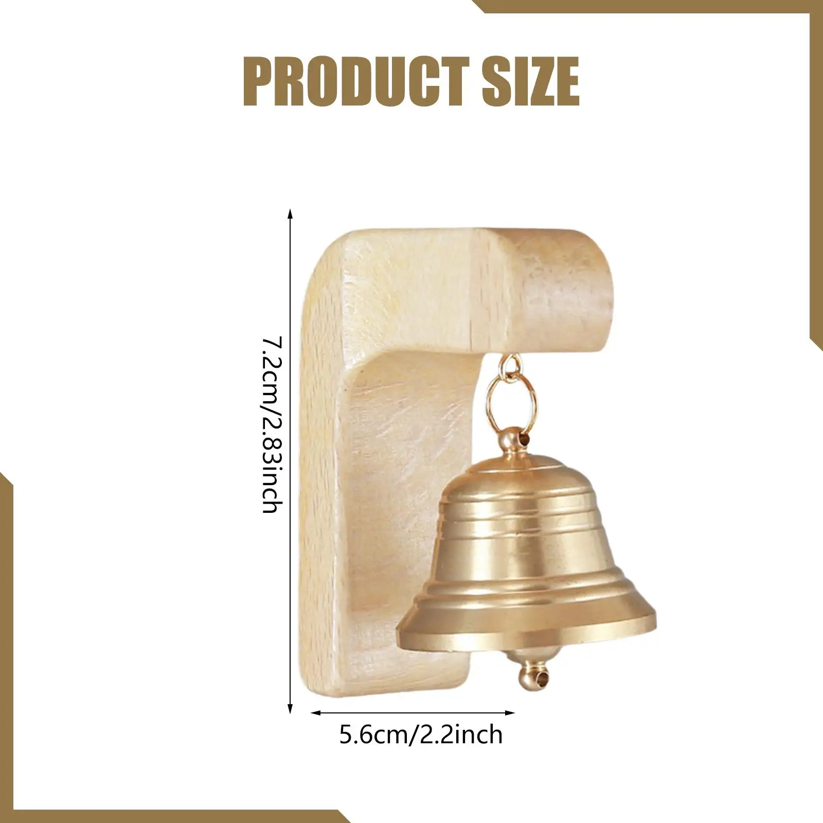 

Shopkeepers Bell Decorative Doorbell Easy to Install Ornament Entry Doorbell Chime Wooden Doorbell for Business Fridge Gift