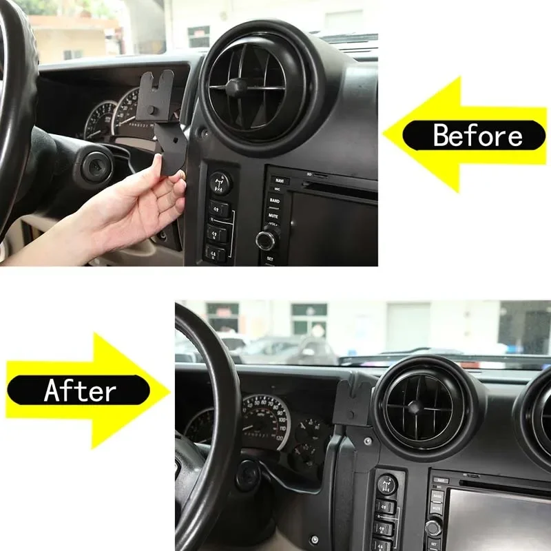 

For 2003-2007 Hummer H2 Black Car Model Car Mic Handheld Walkie Talkie Microphone Mounting Bracket Car Interior Accessories