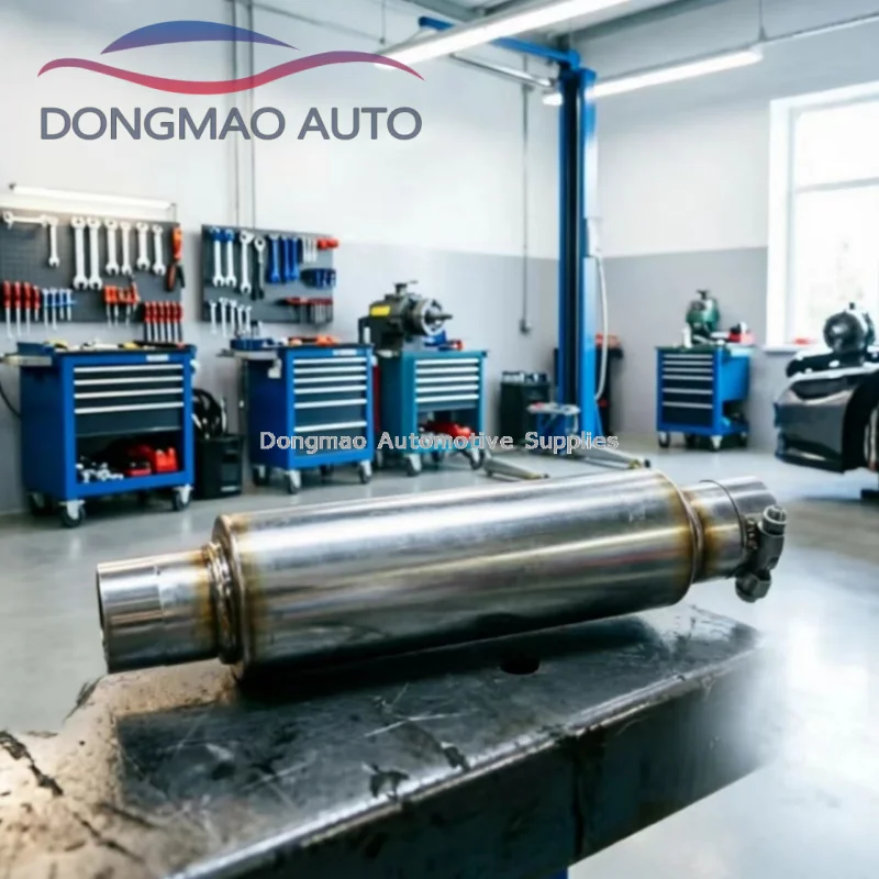 Suitable for all car exhaust pipes, 63mm middle pipe, exhaust pipe with drum resonator to reduce resonance phenomenon