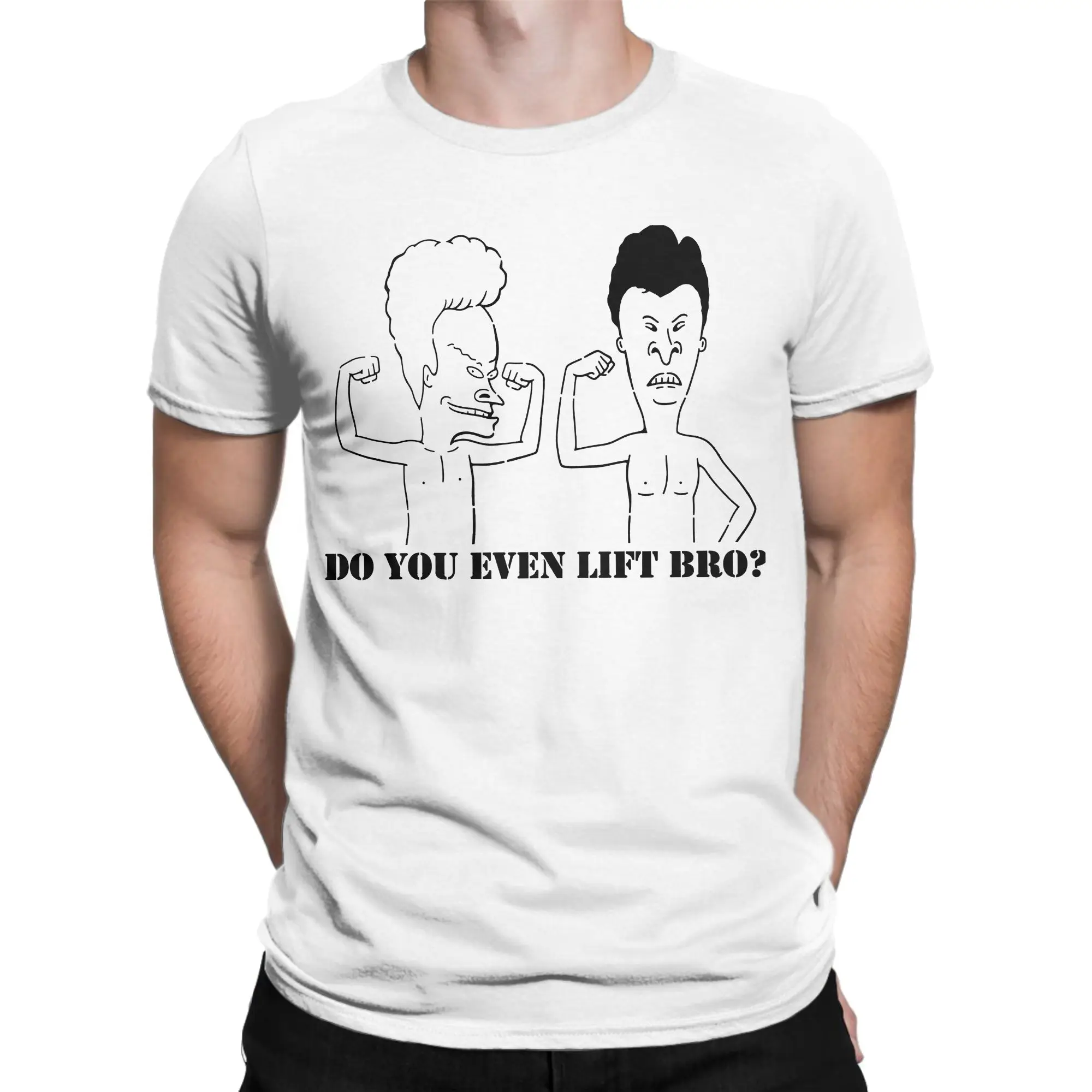 Beavis Butthead T-Shirt Beach  Hip Hop T-Shirts Men's 100 Cotton O Neck Oversized Clothes Short-Sleeved Vintage Tops