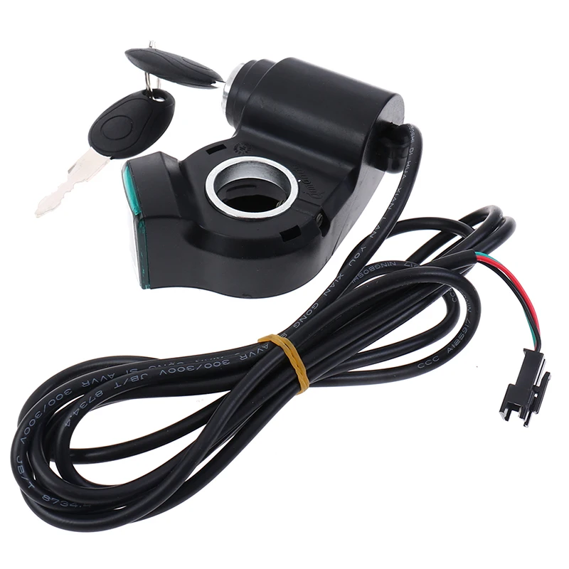 NEW Electric Bicycle Thumb Throttle Voltage Display Switch Power with Key Lock