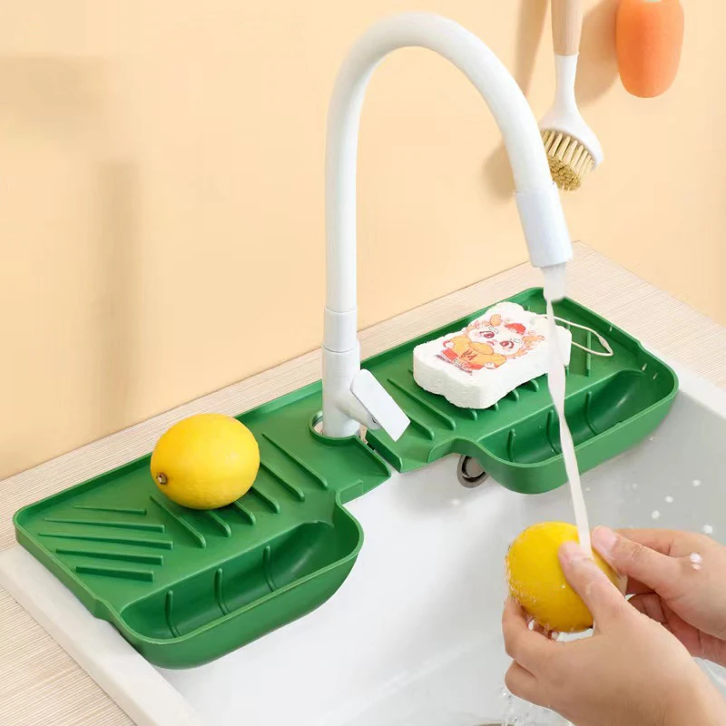 Home Kitchen Silicone Sink Storage Drainage Organizer Multifunctional Sink Drainage Table Splash-proof And Mold-proof Mats