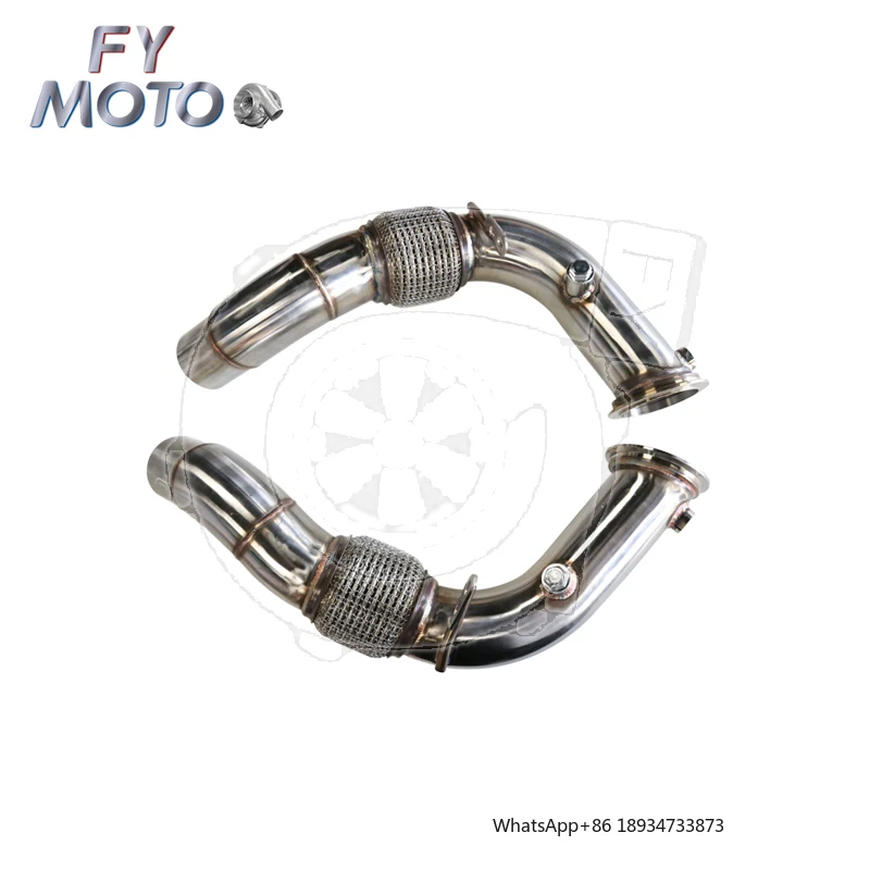 Exhaust Downpipe for BMW F10 F12 F13 M5 M6 High Flow 76mm S63 engine M PERFORMANCE