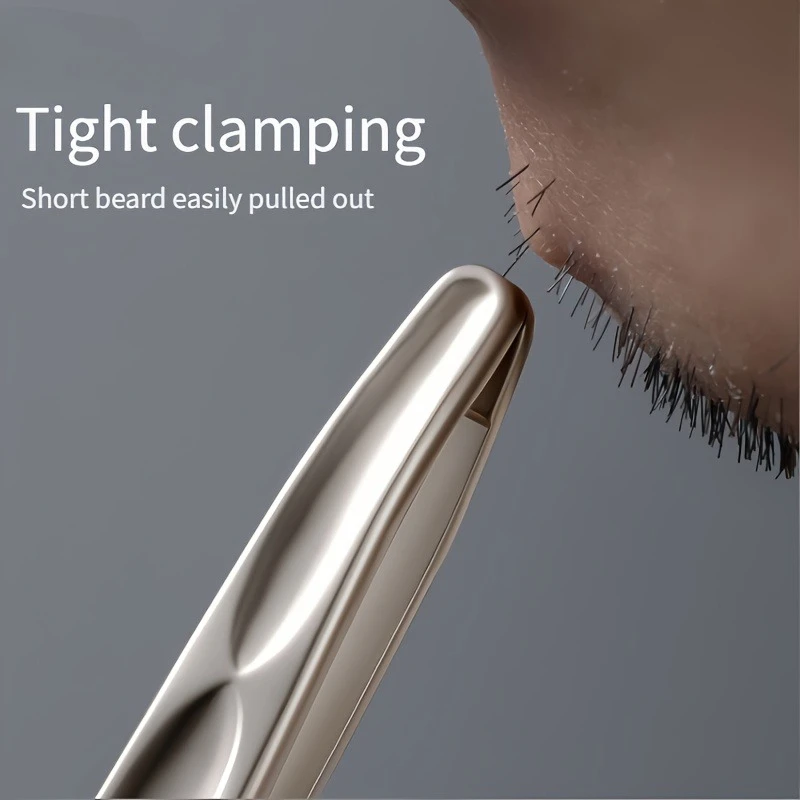 1pc NiLiYa Professional Eyebrow & Facial Hair Tweezers - Heavy-Duty Stainless Steel, Sharp Tips for Precise Grooming
