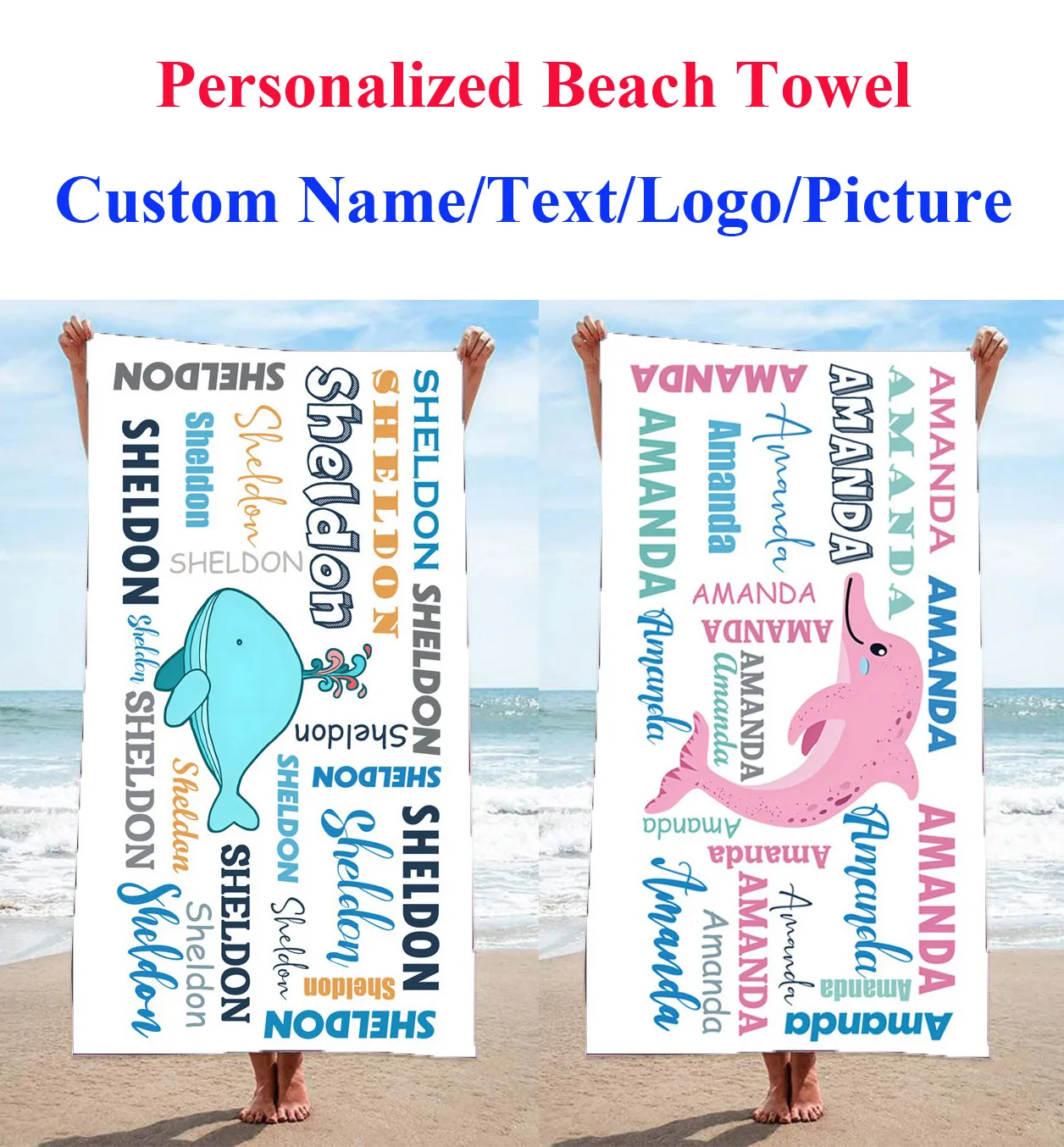 

Personalized Beach Towel,Custom Name Text Logo,microfiber,for surf,Pool swim,gym,Sports,wholesale,holiday gift,drop shipping
