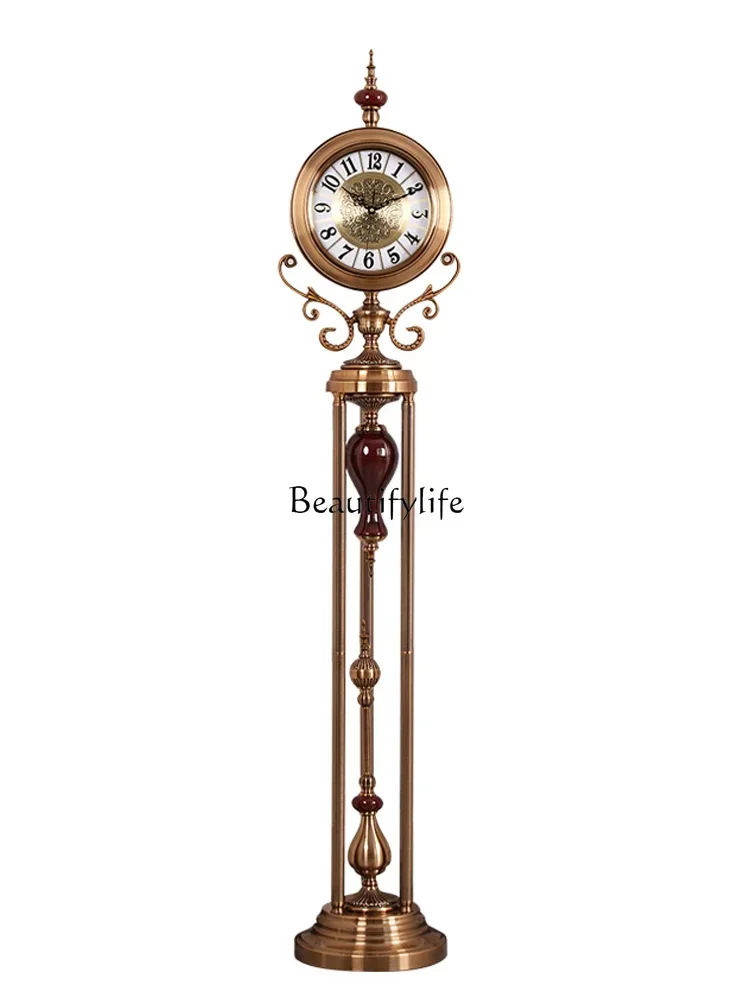 

LAmerican floor-to-ceiling vertical living room clock ornament European-style villa decoration station clock