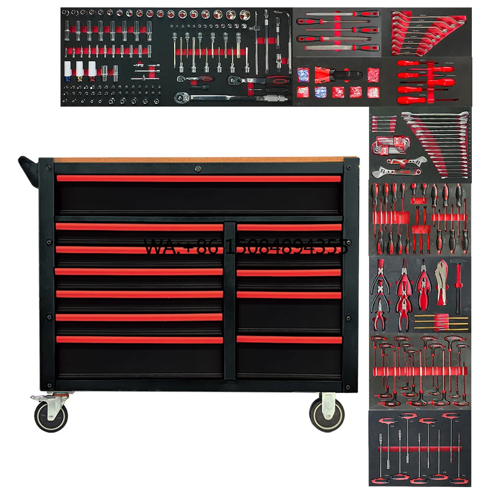

12 Drawers 471pcs Tool Kit Automotive Workshop Steel Cabinet Industrial Rolling Box Tool Trolley with Caja De Herramientas