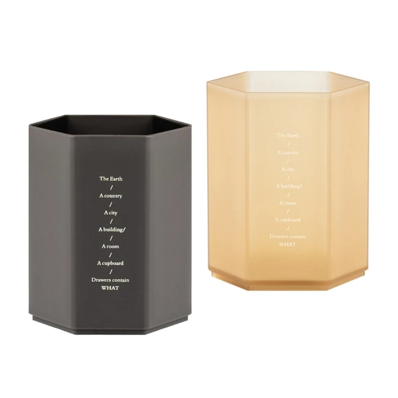 2x/Set Pencil Storage Organizers Large Capacity Pen Cups Hexagonal Pen Holder