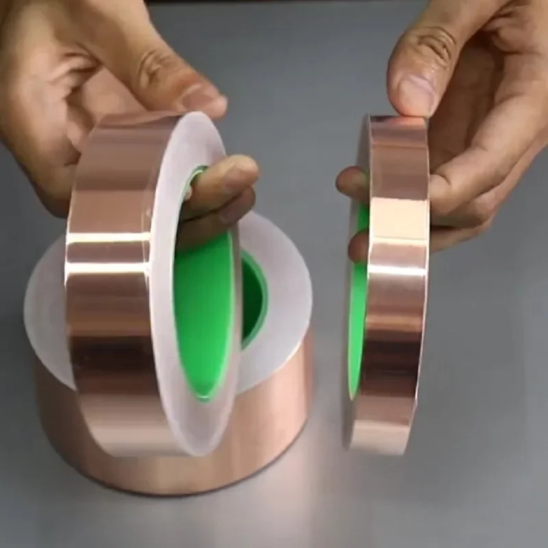 

Copper Foil Sheet Conductive Tape Screening Standard Adhesive EMI Shielding For Guitar Slug And Snail Barrier 3mm To 50mm Wide