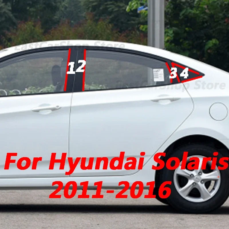 

For Hyundai Solaris 2016 2015 2014 Car Door Central Window Middle Column Trim Strip PC B C Pillar Accessories 2011 2012 2013