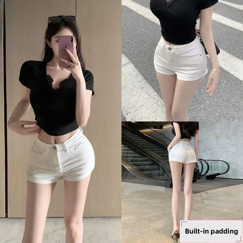 Niedrige Taille Baumwolle Stretch Denim Orts Damen Sommer Cool Butt Enhancing Pure Color Jeans Ors atmungsaktiv bequeme Passform
