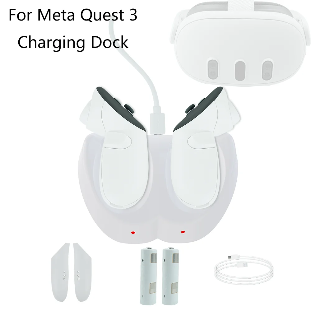 

Wireless Charging Dock For Meta Quest 3 Controller Supports 2 Controllers