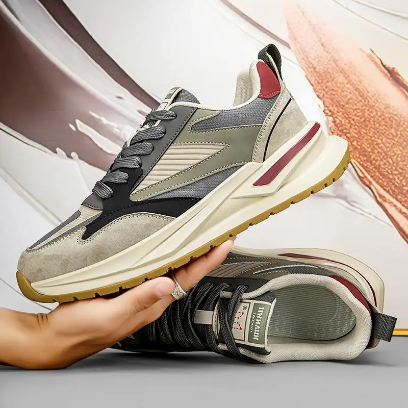 

Мужская обувь, новинка 2025, осенняя модная брендовая мужская обувь Torre на толстой подошве, повседневная светоотражающая спортивная обувь для бега, модная обувь