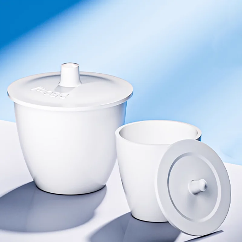 

Polytetrafluoroethylene Crucible 250ml300ml thicken pot with lid strong acid and alkali resistance high temperature resista