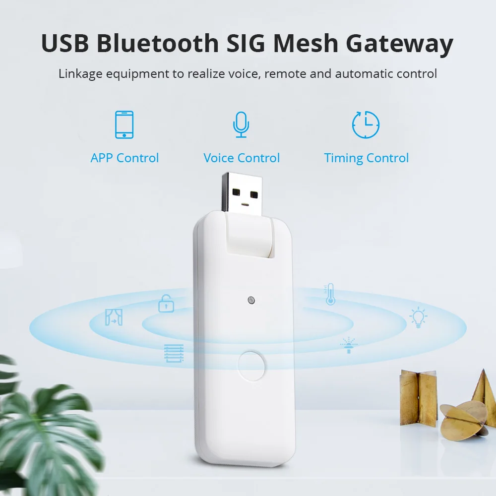 Yagusmart Tuya Smart Home Gateway USB BLE Mesh Hub Wireless Hub Bridge Work with BLE Devices Light Switch Roller Motor Fingerbot