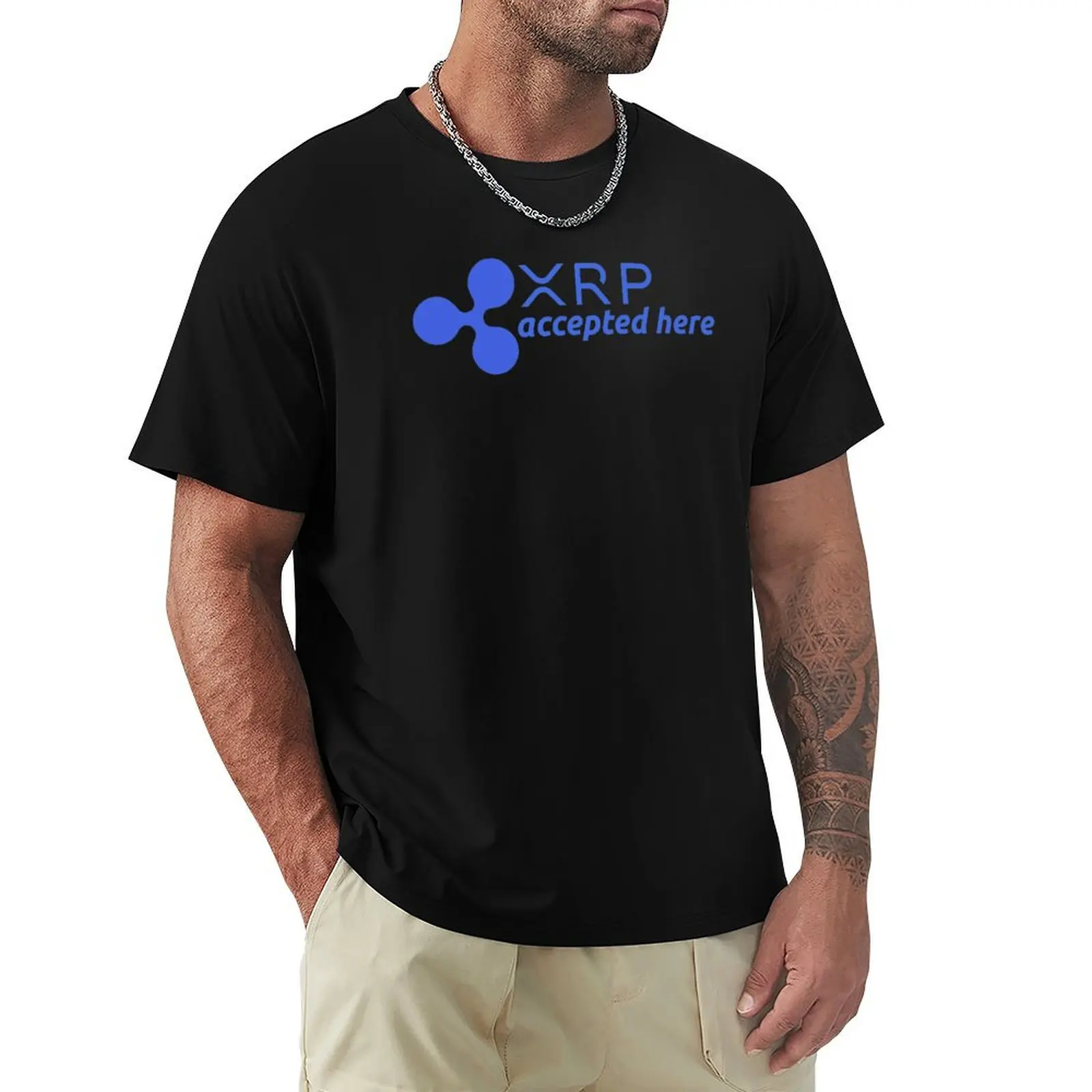 XRP Accepted Here - Cryptocurrency T-Shirt Casual Loose Daily Wear T-Shirt