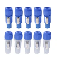 10 Uds conector Powercon enchufe macho enchufe de altavoz de 3 pines conector de alimentación macho de 3 pines 20A 250V adaptador de enchufe de alimentación de CA