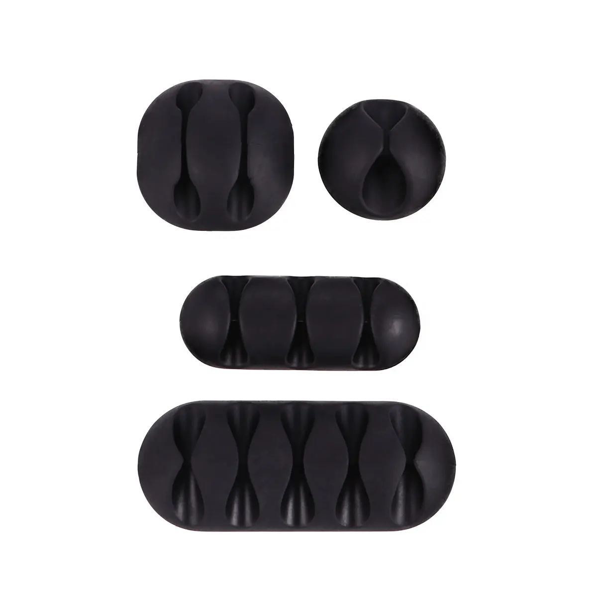 

12 Pcs Cable Clips Cord Holder Black Wire ganizer for Headphones Phone Computer Desk Fastener No Trace