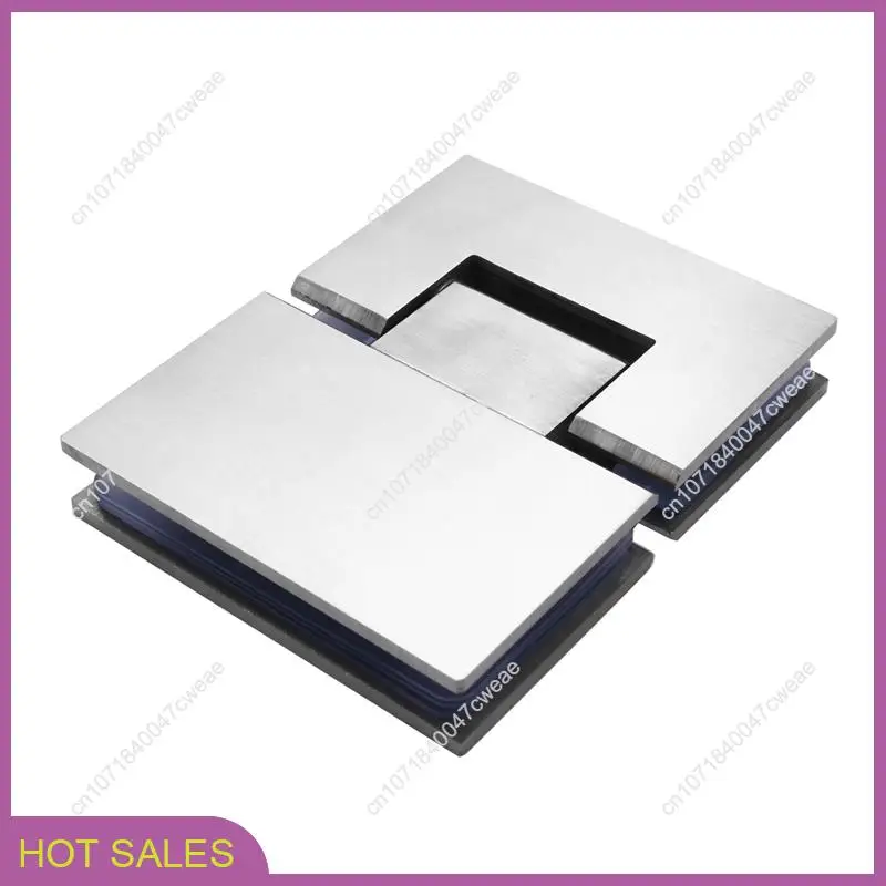 

3X Heavy Duty 180 Degree Glass Door Cabinet Showcase Cabinet Clip Glass Shower Door Hinge Stainless Steel Polished-A98U
