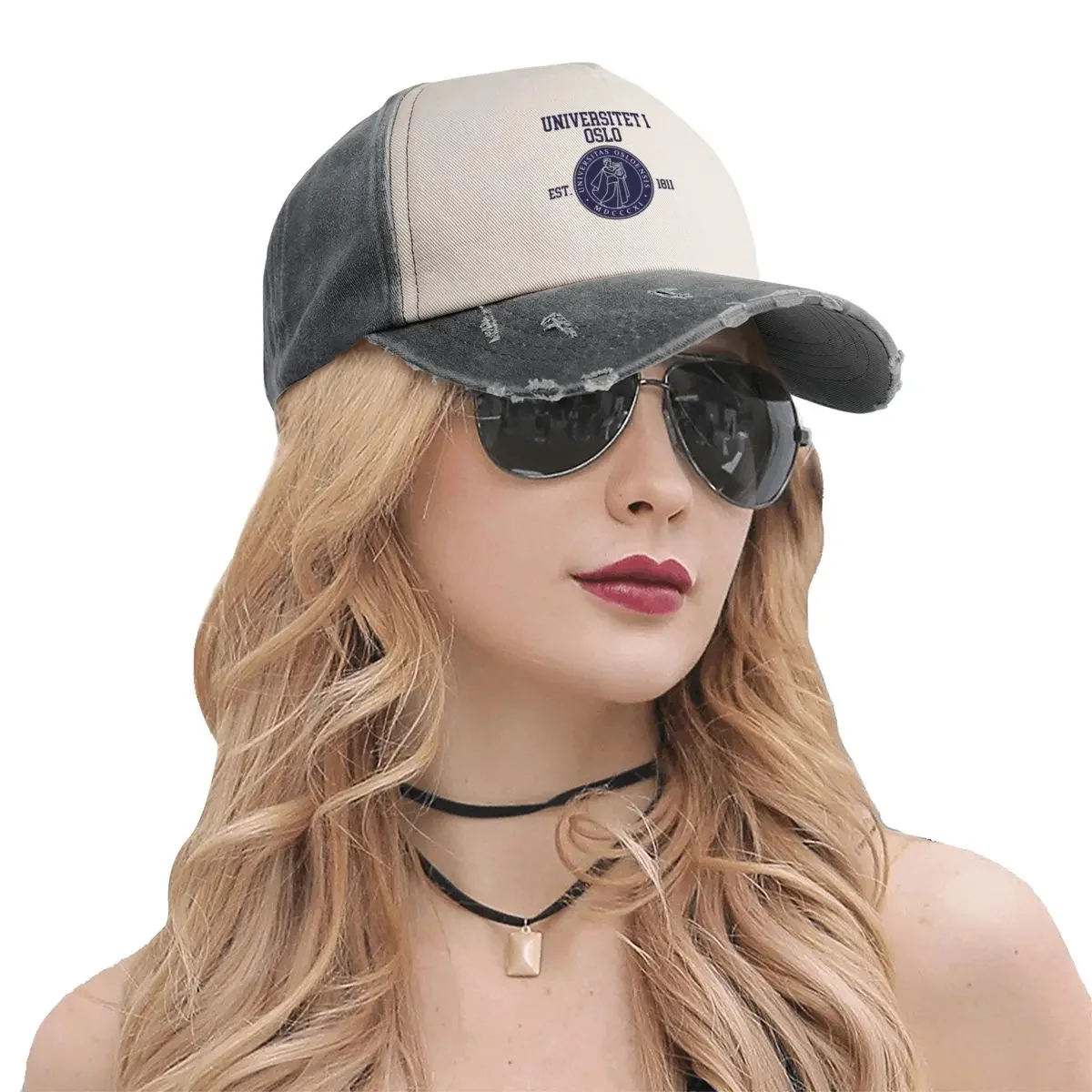 Gorra de béisbol de la Universidad Oslo, sombrero para hombre para el sol, sombrero de Anime, negro, para hombre y mujer