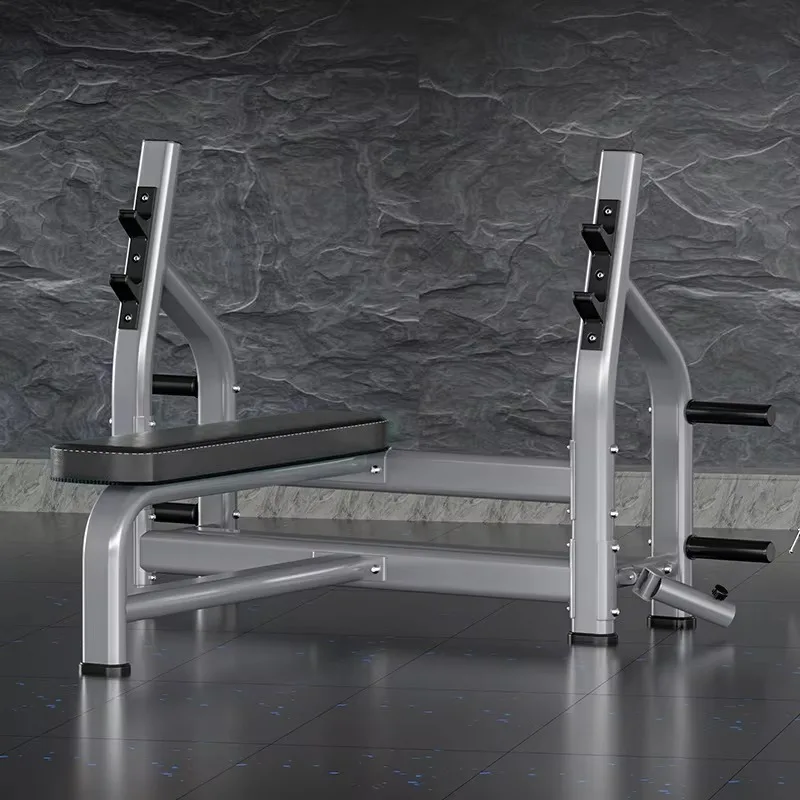 Commercial flat-panel pressure rack home fitness equipment with barbell set for home workouts and gyms