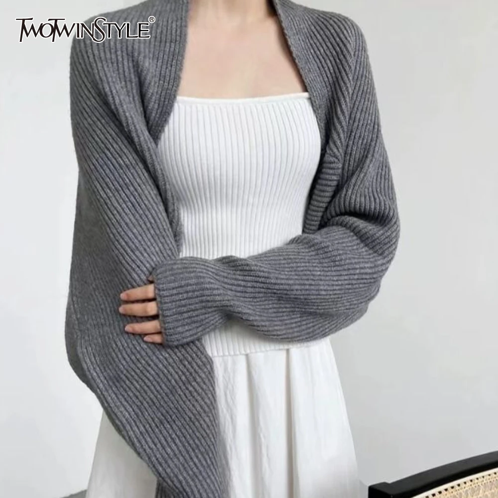 

TWOTWINSTYLE однотонная минималистичная шикарная куртка женская с v-образным вырезом и рукавами «летучая мышь» нежные женские куртки для взрослых осенняя модная новая одежда
