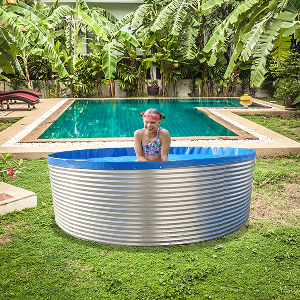 

9.8 foot round galvanized sheet outdoor swimming pool