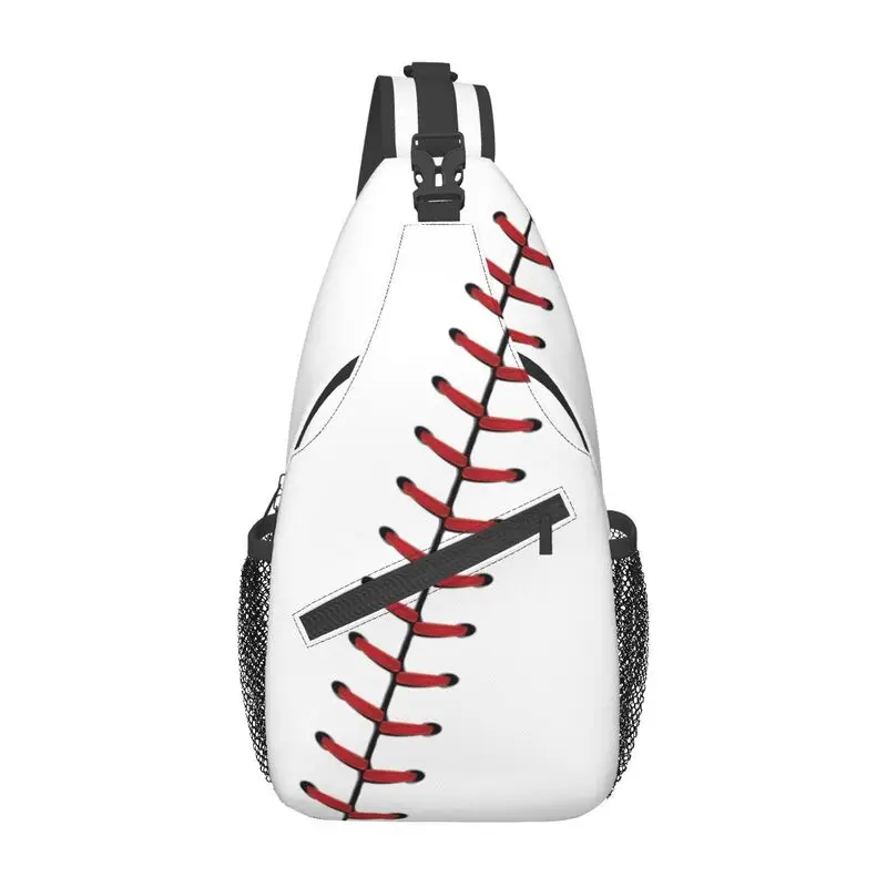 

Baseball Ball Lace Seam Sling Crossbody Chest Bag Men Casual Softball Shoulder Backpack for Hiking