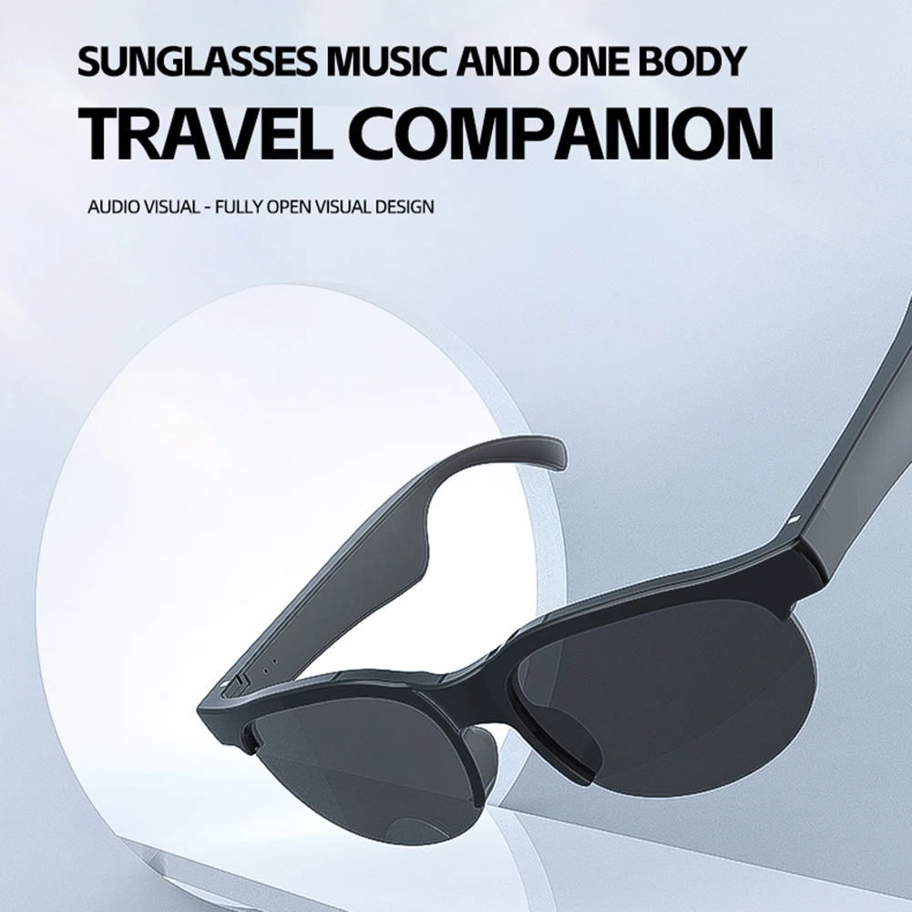 Occhiali da traduzione intelligenti AI Occhiali intelligenti 5.4 compatibili con Bluetooth Occhiali da sole wireless Cuffie wireless per uomini e donne