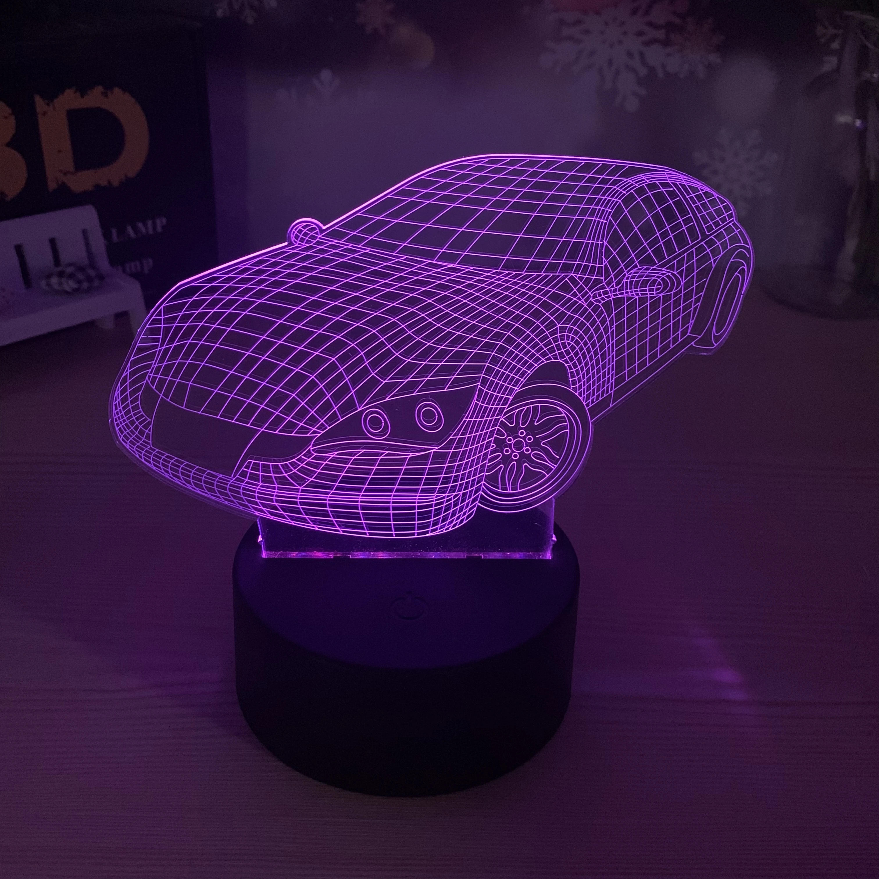 Lámpara de mesita de noche para dormitorio, luz nocturna 3d de nivel alto de apariencia, enchufe creativo, regalo cálido de ensueño