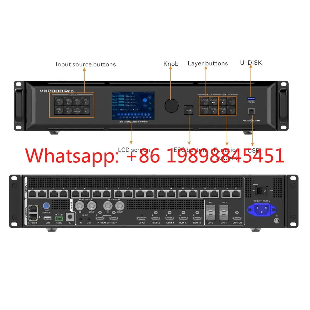 Original Novastar VX2000pro 2-in-1 LED Video Processor | 4K×2K@60Hz RGB HD Full Color Advertising Screen Controller