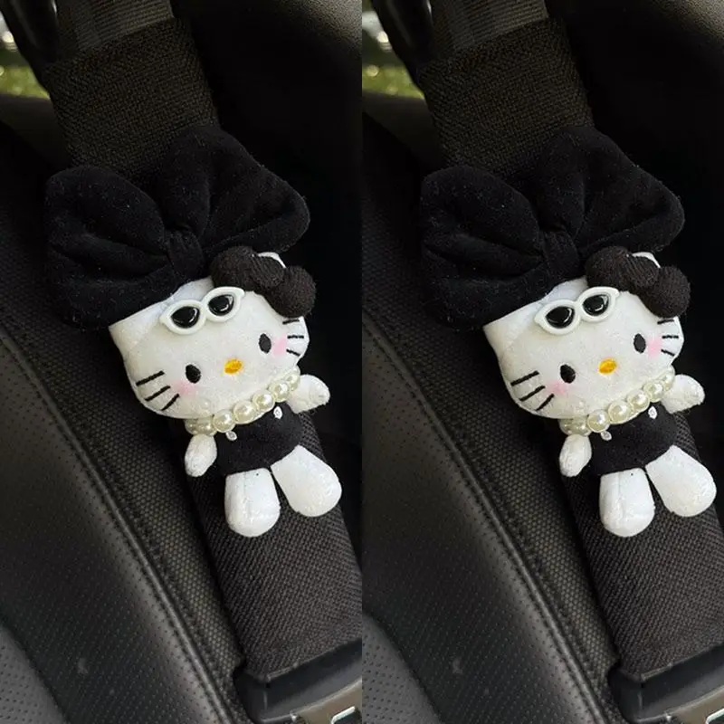 Nieuwe Creatieve Sanrios Pluche Auto Hanger Kawaii Hello Kitty Auto Taille Gear Decoratie Richtingaanwijzer Schouderriem Hanger Pop Geschenken