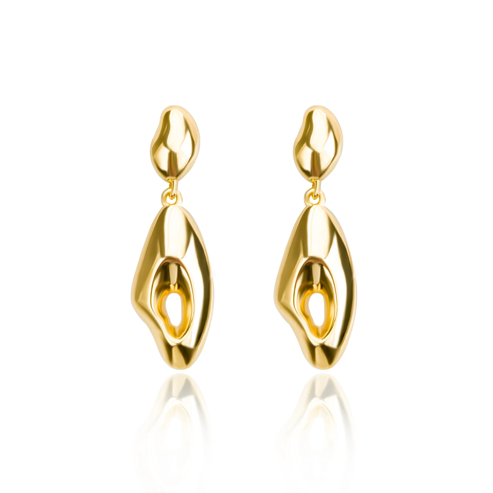  ﻿ ﻿YYSuniee Gold Dangle Earrings,  Solid 925 Sterling Silver 18K Gold Plated Drop Earrings for Women Fashion Fine Jewelry Gift