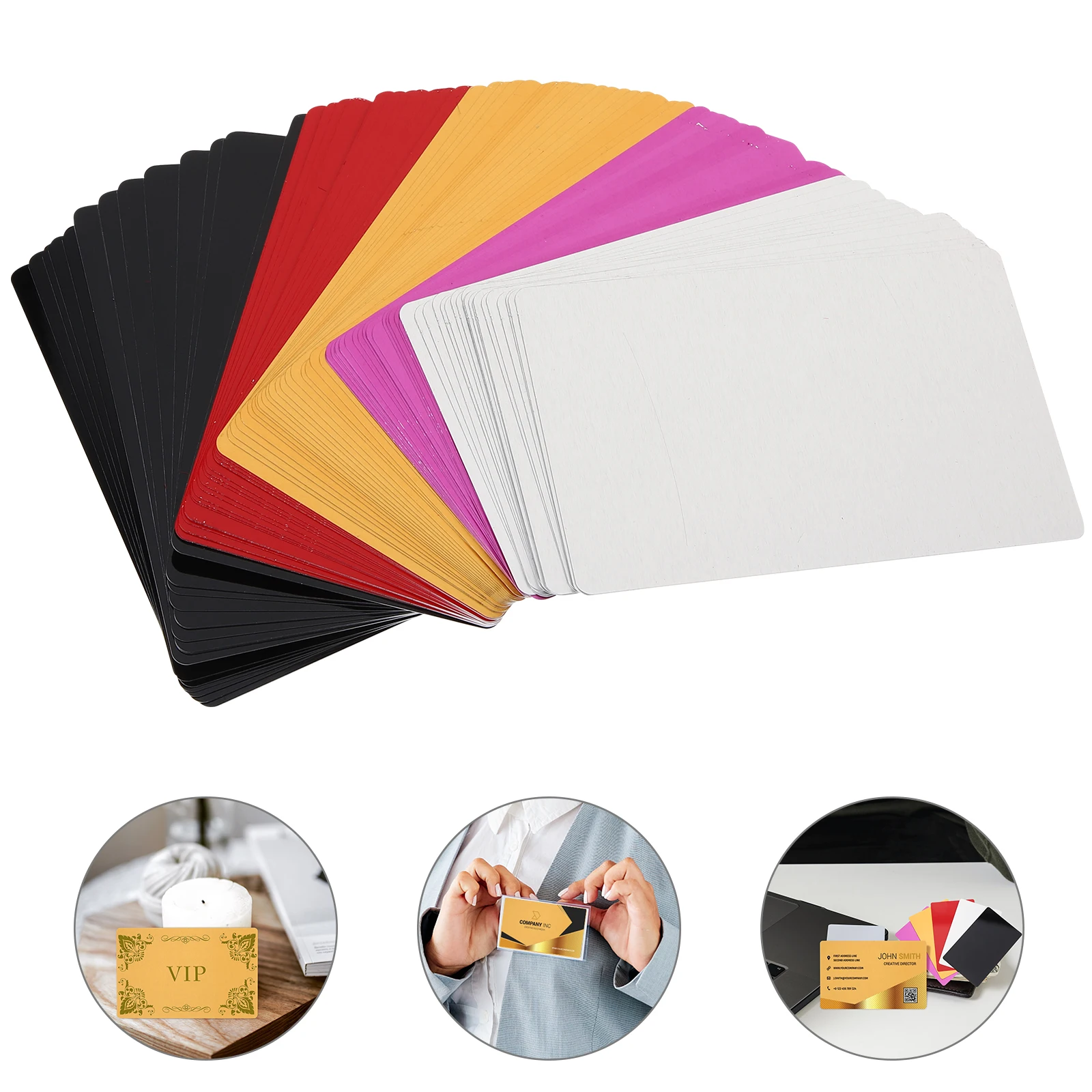 

80 Pcs Metal Aluminum Sheet Business Card Cards Black Engraved Greeting Stainless Steel Stamp