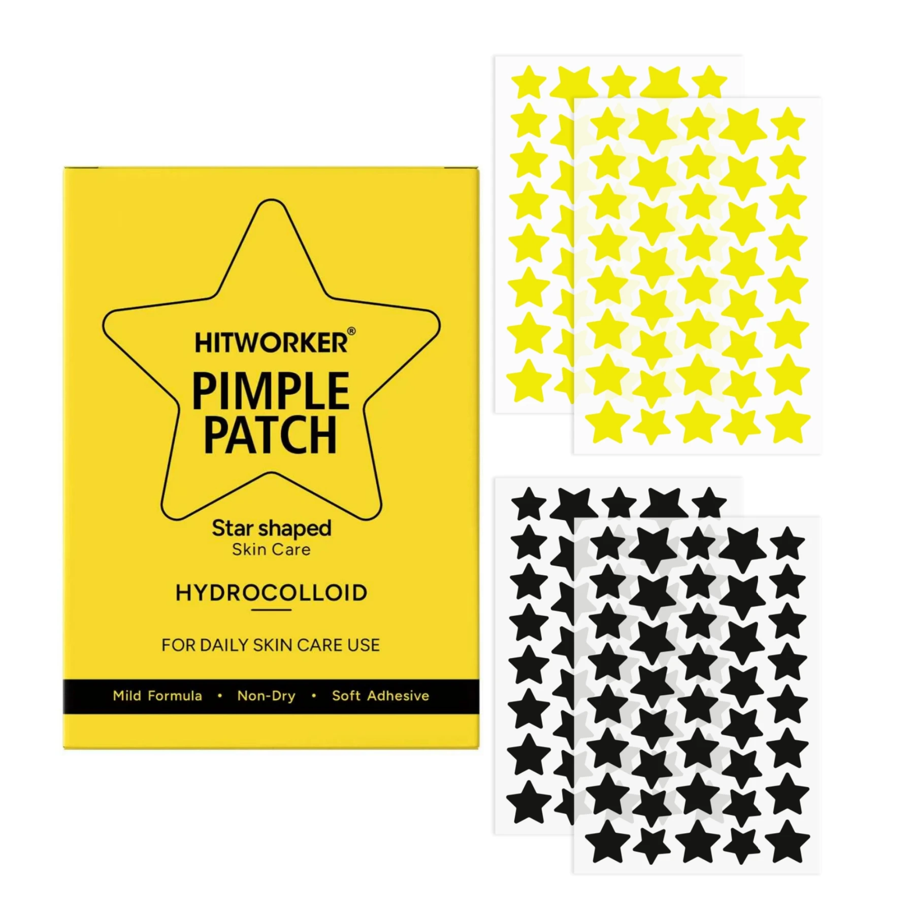 160PCS Pimple Cover Patches, Clear-Look Hydrocolloid Beauty Patches For Day And Night Use, Cute Star Patch Easy Peel Spot Cover