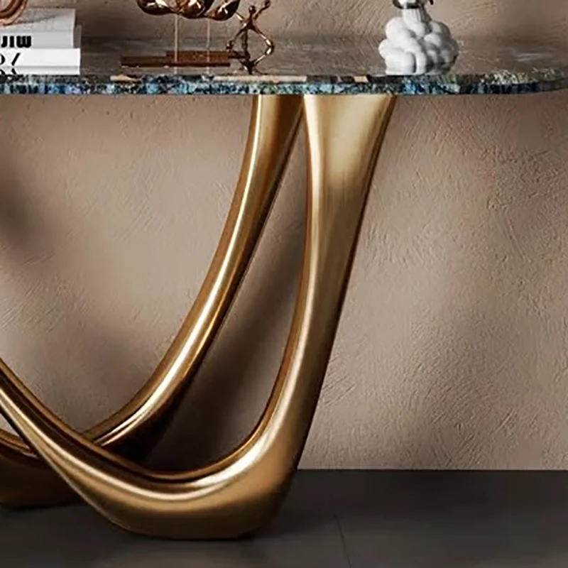 Italian Luxury Console Table Elegant Premium Unique Curved Console Table Design Trendy Console Meuble Furniture Living Room view 4