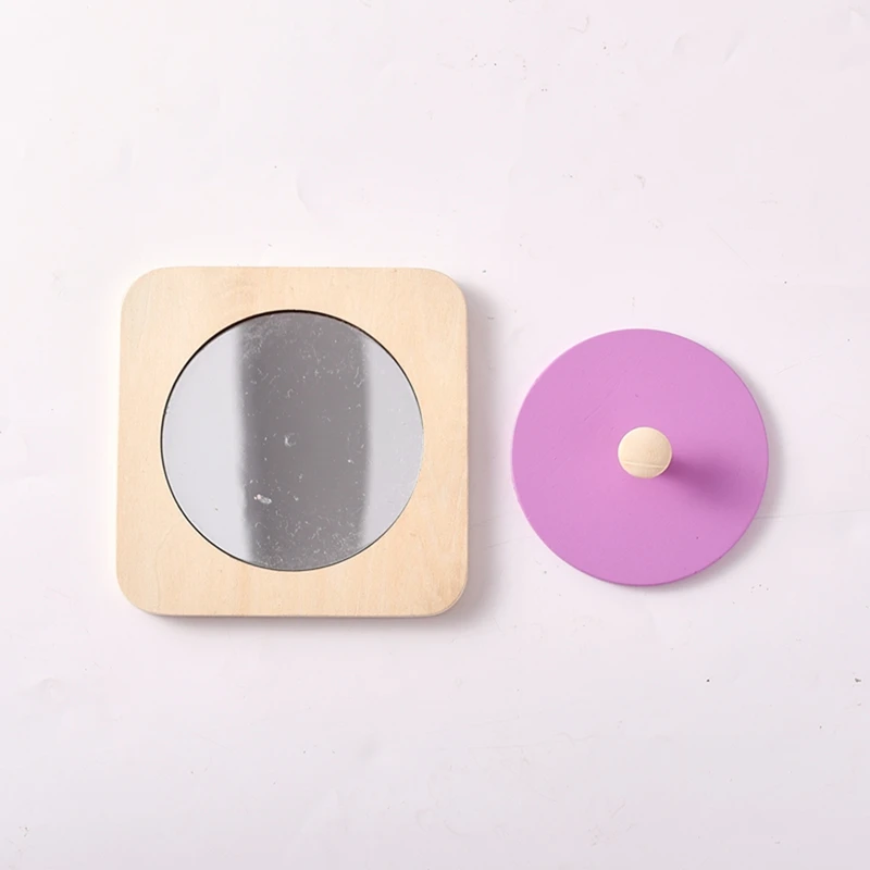 Montessori Babys pielzeug Spielset Montessori Spiegel Peekaboo Knopf Puzzle Medium Spinning Drum Ball Kit Spielzeug für 6-12 Monate Kleinkind – Detail 10