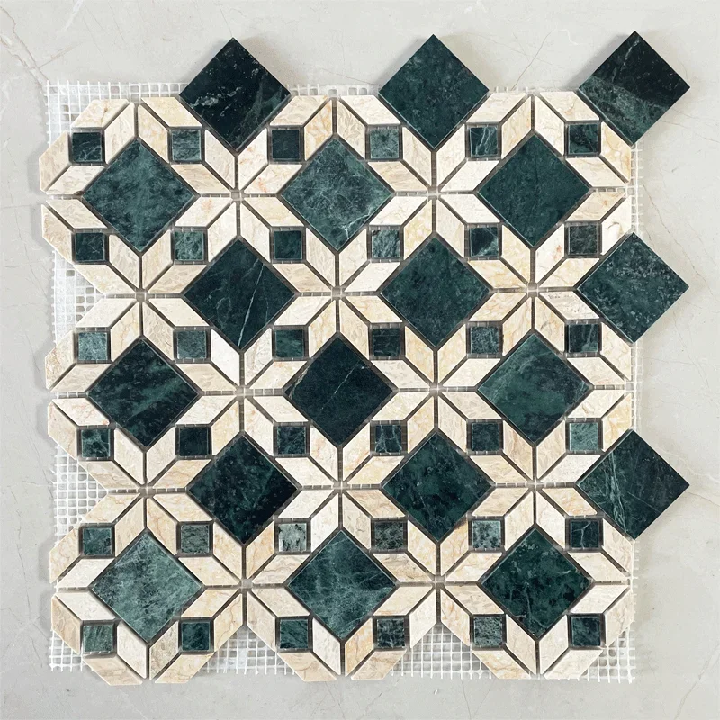 30*30cm marble stone mosaic tile pool fish pool tiled antique background wall sticker toilet bathroom decorations living room