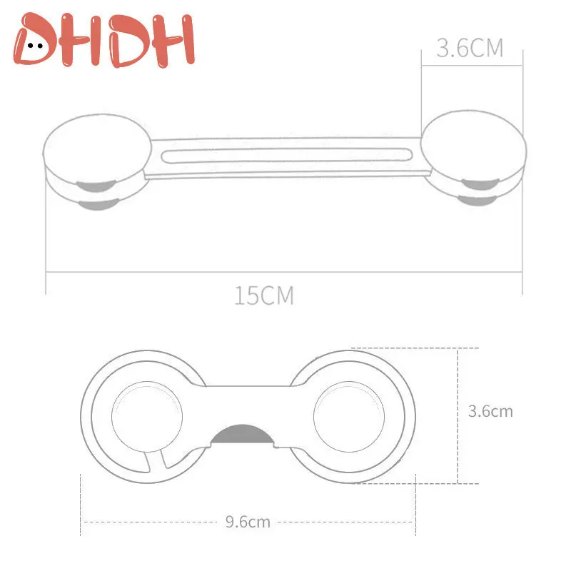 Baby Safety Lock Drawer Anti-Pinching Hand Cabinet Drawer Locks Plastic White Safety Buckle for Children Security Protection