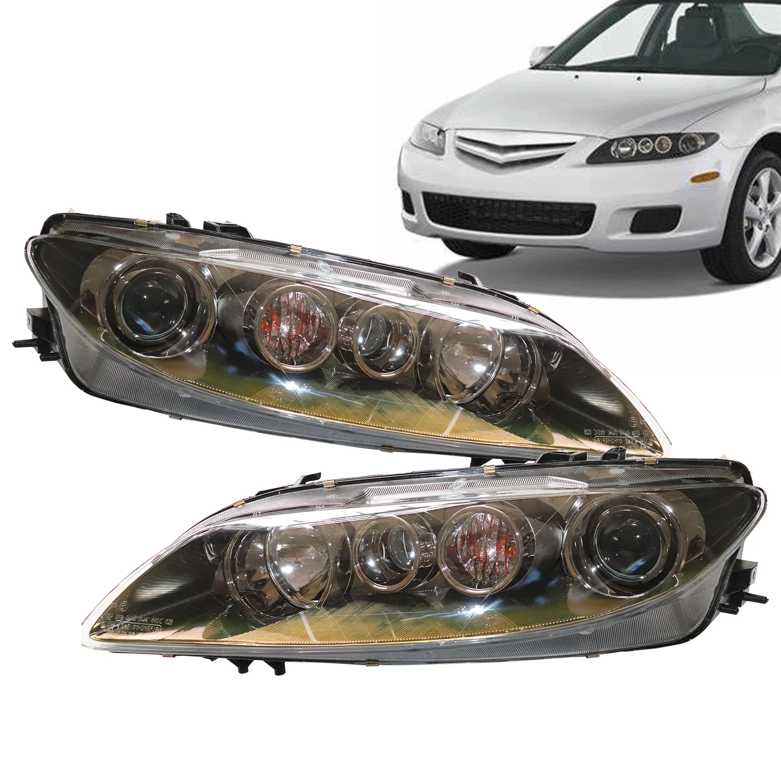 

Headlight For 2006 2007 2008 Mazda 6 Front Halogen Headlamp Assembly Left/Right Side Driver/Passenger Side LH/RH